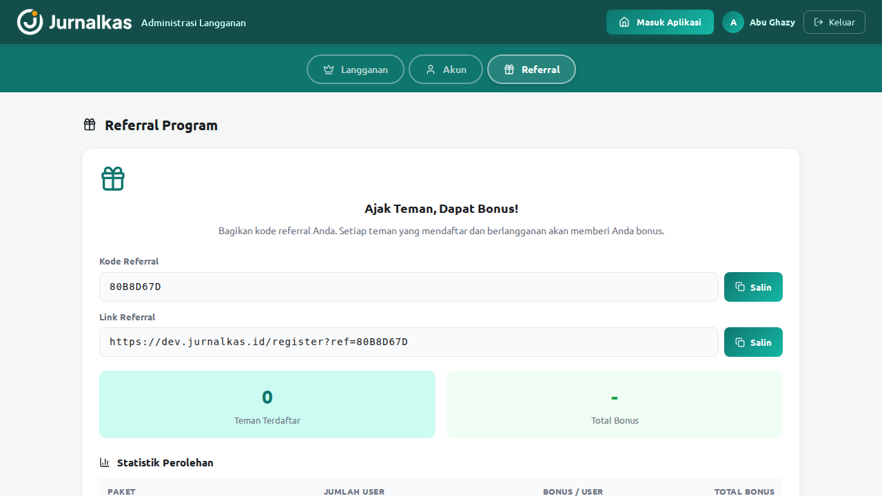 Tab Referral — program referral